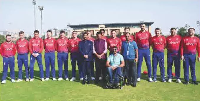 With the England divyang cricket team